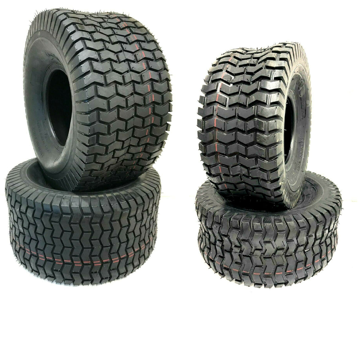 Pack of 2, Tires 4.10/3.50-4, Sawtooth, 4 Ply, Tubeless, Lawn Garden Tires