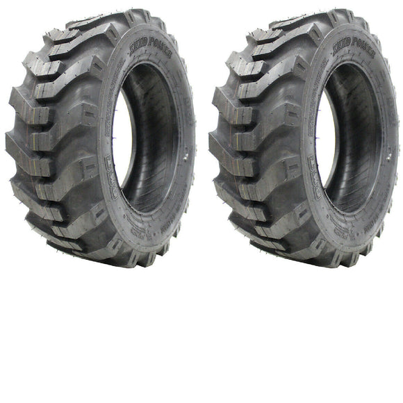 Two 25x8.50-14 Skid Power Skid Steer Tractor - 25x8.50-14 Tires 2585014 25 8.50 14 Tubeless Heavy Duty