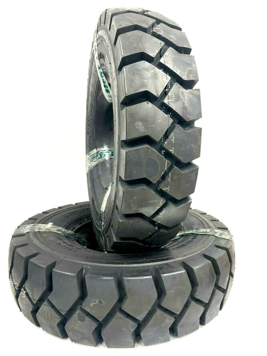 TWO 7.00-12 FORKLIFT TIREs With Tubes, Flap Grip Plus Heavy duty 700-1