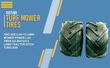 2 Pack 26x12.00-12 Lawn Mower Tires – Power Lug AG Tread 10-Ply 26x12x12