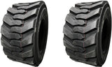 2 × 15-19.5 14 Ply R4 Skid Steer Loader Tires – Heavy Duty Industrial Tubeless (15x19.5)