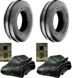 (2) TWO- NEW 6.00-16 TRI RIB 6PLY HEAVY DUTY TRACTOR TIRES W Tubes