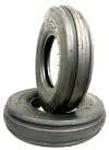 2 New 5.00-15 F2 Tri-Rib Tubeless Front Tractor Tires 5.00x15 500-15 3-Rib HD
