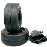 2 Tires 11x4.00-5 Smooth Lawn Mower 11x4-5 W/Tubes Zero Turn Slick Caster 11x4x5
