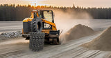 🔧 4 Pack 15-19.5 Loader Tires - Heavy Duty 14 Ply Industrial R4 Skid for Construction Equipment