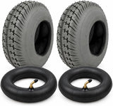 2.80X4 Grey Scooter tires with inner tubes 2 pack 2.80/2.50-4 9"x3"