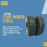2 New 4.10/3.50-5 Stud Tires 4 Ply 410/350-5 Snowblower Hand Truck Dolly