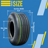 Two 16X6.50-8 4 Ply Rib 16 650 8 Lawn Tractor Mower Tires 16-6.50-8 W TUBES