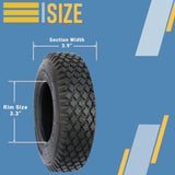 (TWO) 4.10/3.50-6 4.10/3.50x6 410/350-6 Stud Tubeless 4 PR Heavy Duty