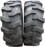 2-Pack 17.5-24 R4 Heavy Duty Industrial Tires – Tubeless Rear Tractor Loader Grader Backhoe 17.5x24