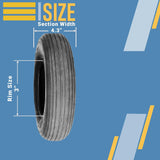 2 New 4.80/4.00-8 Wheelbarrow Tires + Tubes 480/400-8 4 Ply Cart Lawn Trailer