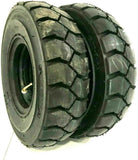 2 New 5.00-8 Forklift Tires w/Tubes & Flaps Heavy Duty Industrial Lug 500-8