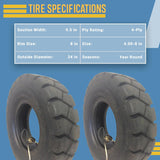 🔧 TWO NEW 4.00-8 Forklift Tires with Tubes - Flap Grip Plus Heavy Duty for Warehouse & Industrial Equipment