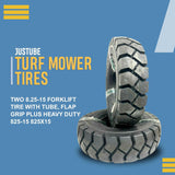 2 Pack 8.25-15 Forklift Tires with Tubes & Flaps – Grip Plus Heavy Duty 825-15 825x15