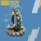 2 New 5.00-15 Lug I-3 R1 Traction Implement Tires w/Tubes 6 Ply Hay Rake 500x15