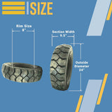 🔧 TWO NEW 4.00-8 Forklift Tires with Tubes - Flap Grip Plus Heavy Duty for Warehouse & Industrial Equipment