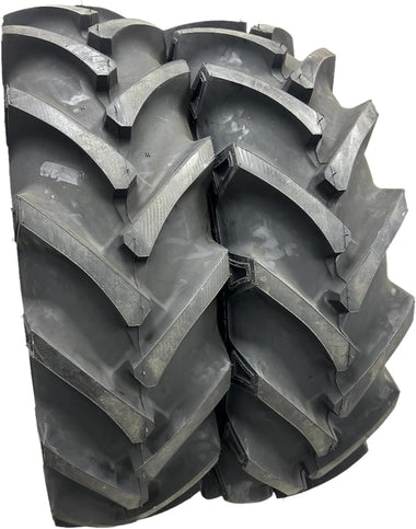 🔧 Two 13.6-28 Rear Tractor Tires R1 with Tubes - 13.6x28 Lug Bar Heavy Duty for Agricultural Tractors