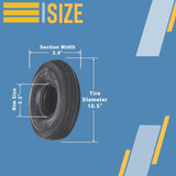 2 New 4.10/3.50-4 Sawtooth Tires + Tubes TR87 Bent Stem 410/350-4 Hand Truck