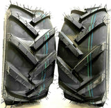 Two 16x6.50-8 AG Lug Tires 4 Ply | Lawn Tractor Mower Turf