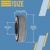 2 New 4.10/3.50-6 Sawtooth Tires Tubeless 410/350-6 Dolly Cart Go Kart Lawn