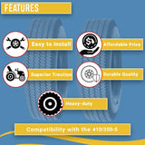 2-Pack 4.10/3.50-5 Sawtooth Tires – 4 Ply Heavy Duty Lawn Mower & Garden Tractor Tires (410/350-5)