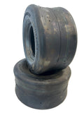 Two 11X6.00-5 Slick Smooth Tires for Zero Turn Mowers and Go Karts Tubeless 11x600-5