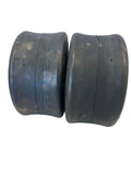 Two 11X6.00-5 Slick Smooth Tires for Zero Turn Mowers and Go Karts Tubeless 11x600-5