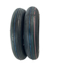 Two 3.50-8 Rib Wheel Barrow Tires with Tubes 350-8 3.50x8