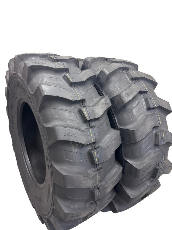 2- 16.9-28 Tractor Tires 12 PLY R4 TL Tubeless Rear Backhoe Industrial/Ag 16928