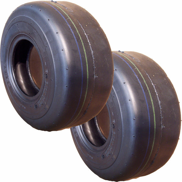 TWO 11x5.00-5 Tubeless Smooth Tire 4Ply Fits Zero Turn Mower Hustler Raptor