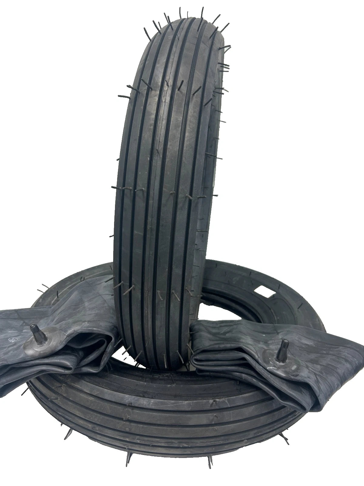 Two 5.90-15 590-15 5.90x15 Rib Implement Tires Farm Wagon Hay Rake