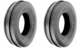 🚜 PREMIUM 4.00-19 TRI RIB FRONT TRACTOR TIRES - SET OF TWO 🚜