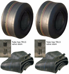 2 (TWO) 4.10/3.50-5  410/350-5 4PLY Smooth Tires W/TUBES 4.10-5 3.50-5