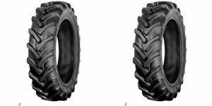 (2) TWO- NEW  9.5x16 R1 6PLY LUG TRACTOR TIRES with Tubes Ultra Deep Lugs