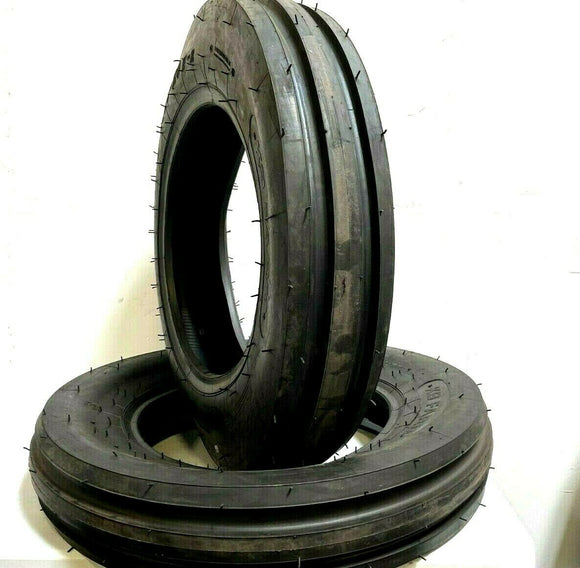 Two 7.50-20 Front Tractor Tires Planter F2 Tri Rib 7.50-20 Tubeless 8 PR 750 20