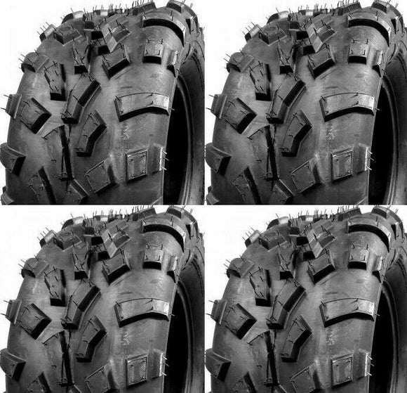 Set of 4: 2-25x8-12, 2-25x11-12  A/T ATV Tires Heavy Duty Tubeless