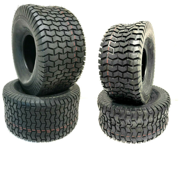 FOUR LAWN MOWER TIRES 15X6-6 20X10-8 4 PLY FOUR PACK LAWN TRACTOR GARDEN 20X10.00-8 15X6.00-6