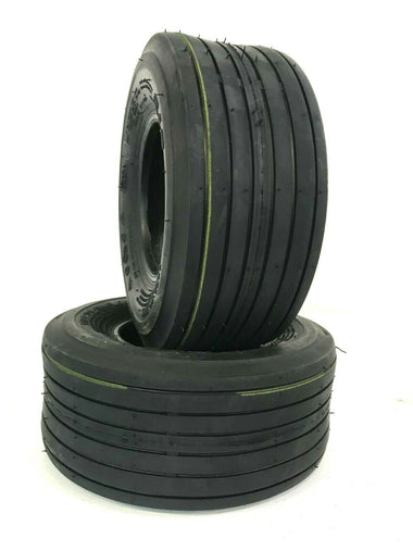 (2) Two New 11x4.00-5  4PR SMOOTH RIB LAWN MOWER TRACTOR GO KART HEAVY DUTY TIRES