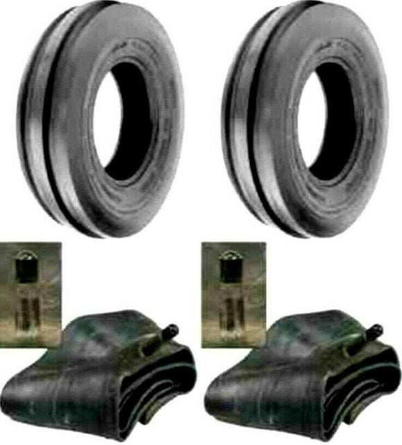 TWO 400x8 4.00-8 Front 3 Rib Garden Lawn Easy Steer Tractor Tires w/Tubes