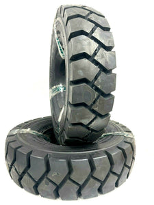 TWO 8.25-15 FORKLIFT TIRE With Tube, Flap Grip Plus Heavy Duty 825-15 825x15
