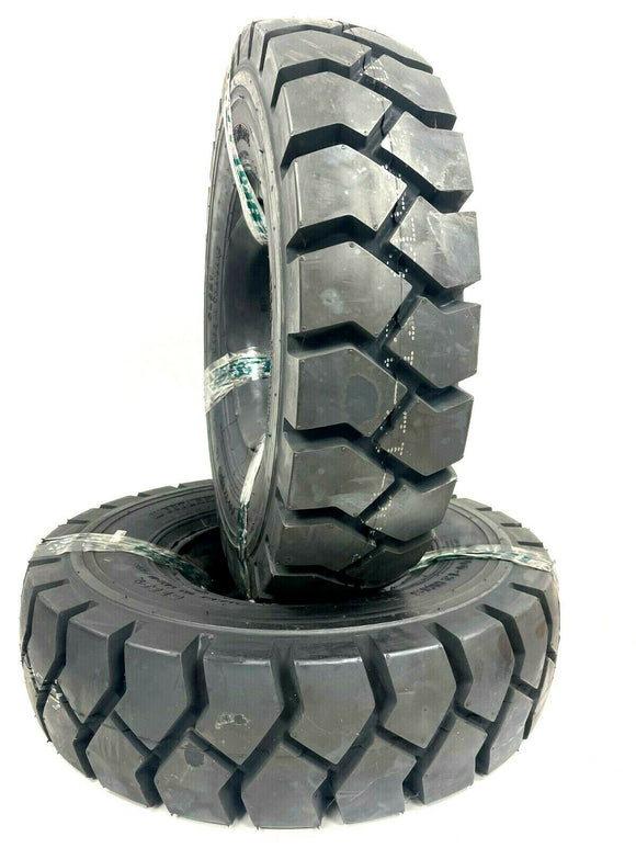 TWO 7.00-12 FORKLIFT TIREs With Tubes, Flap Grip Plus Heavy duty 700-12