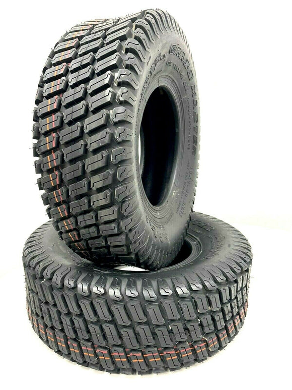 Two 18X6.50-8 Lawn Mower Tractor Tires Tubeless S-TURF GRASSMASTER STYLE 18x650x8