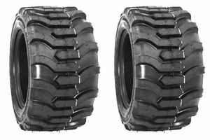 TWO 18x8.50-8 Lug Traction Lawn Tractor Tires 18 8.50 8 R-4 Bar Skid Steer