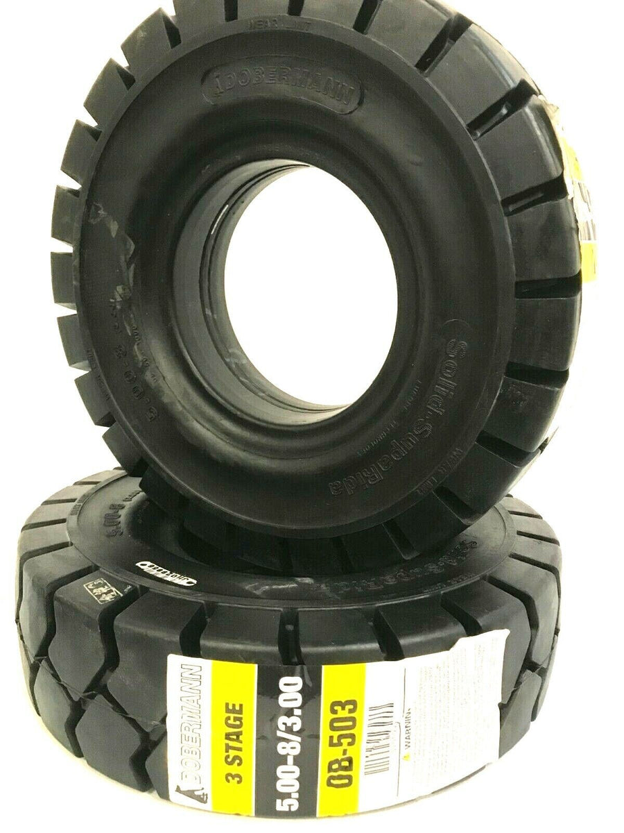 6.50-10 Solid Forklift Tire - Flat Proof, USA Made For Industrial Equipment 8 thumbnail image