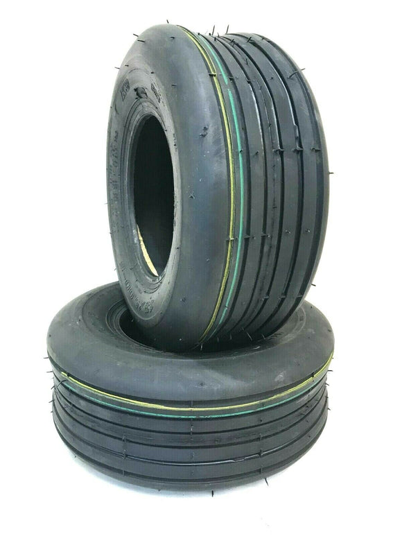 Two 13X5.00-6 13/500-6 Smooth Rib 4 Ply  Lawn Mower Garden Tractor Tires