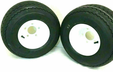 TWO- 18x8.50-8 Golf Tires 5 LUG Wheels Golf Cart Carts Taylor Dunn EzGo Cushman