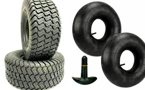 TWO 15X6.00-6 Lawn Tractor Tires Mower 15X6-6 Lawn Mower Set with Tubes