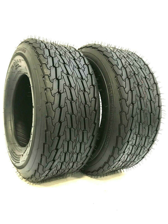 TWO 20.5x8-10 20.5x8.0-10 205/65-10 10 PR Load E Heavy Duty Trailer Tire
