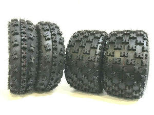 Set of 4- Fits HONDA TRX 300EX K9 CL3 ATV Tires 6 ply 22X7-10 20X10-9 1993-2009
