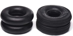 Two 4.10/3.50-5 Sawtooth 4 Ply Dolly Hand Truck Lawn Garden Tires w/ Tubes